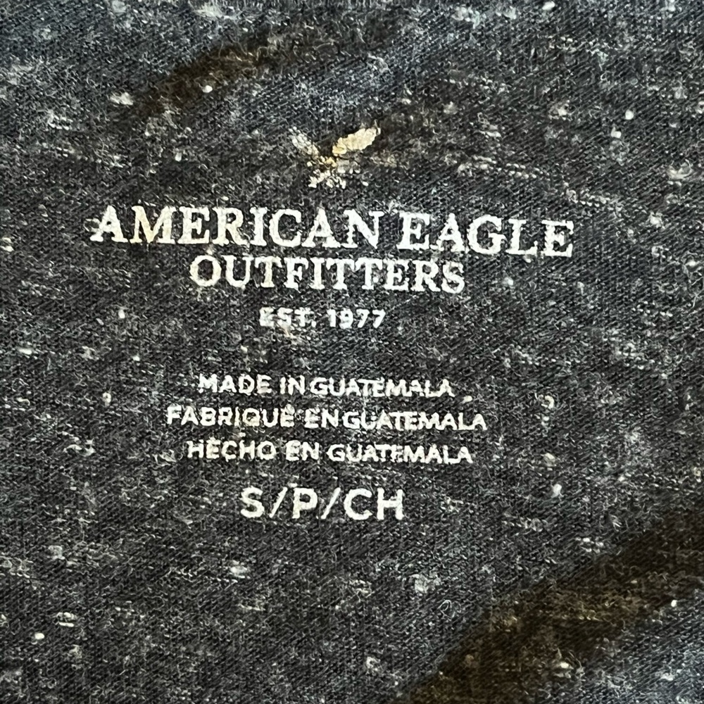 American Eagle Outfitters Star Patterned Navy/Dark Gray Muscle Tee. Size Small - Picture 10 of 10